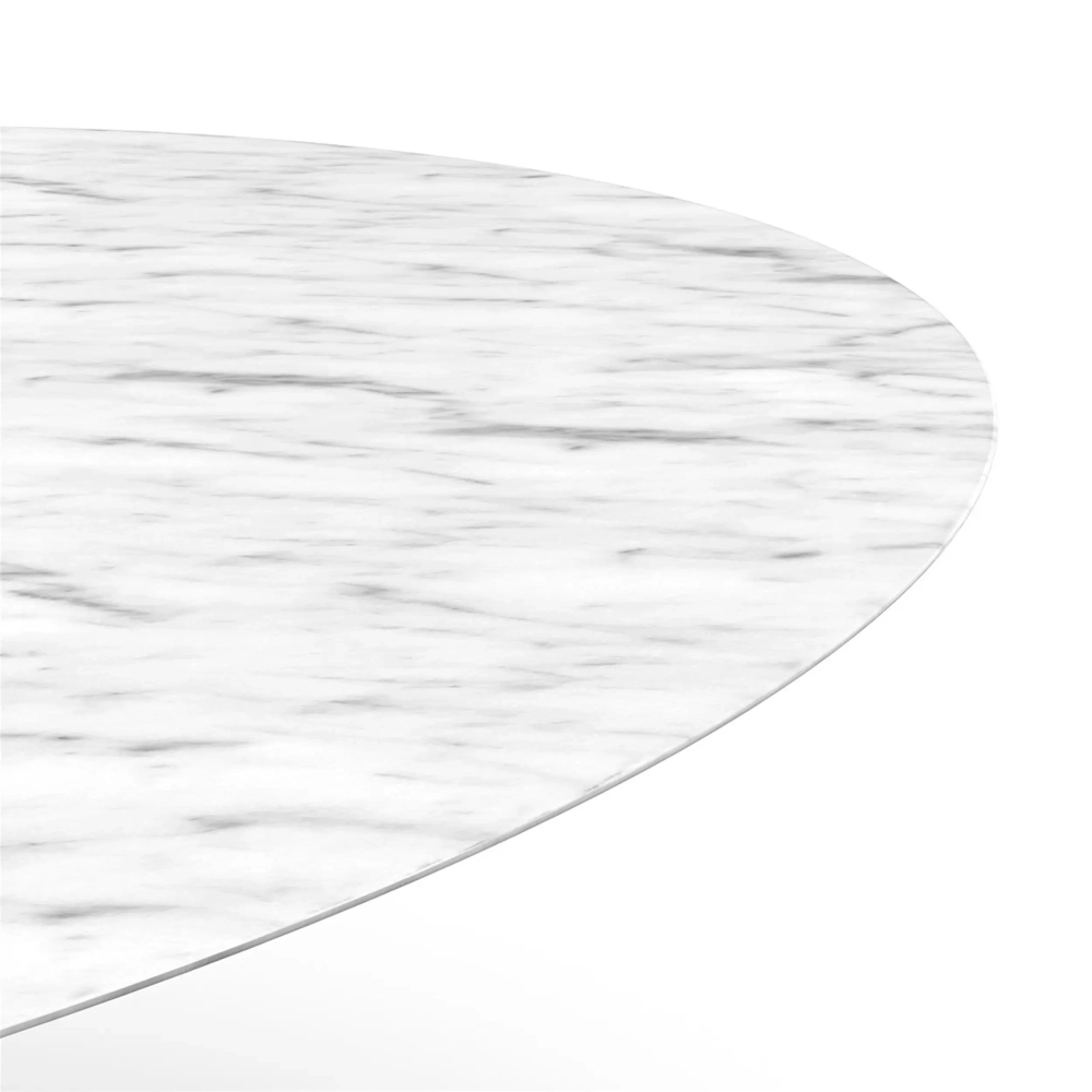Mesa oval Tulip 199 cm Mármore de Carrara | Design Saarinen para salas de jantar de luxo