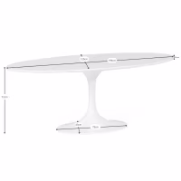Mesa Oval Tulip 199 cm Mármol Carrara | Diseño Saarinen para Comedores de Lujo