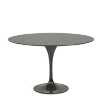 Inspiration eettafel Tulip in zwart marquina marmer