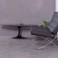 Tulip coffee table in Marquina marble- Marble table - Mueble Design