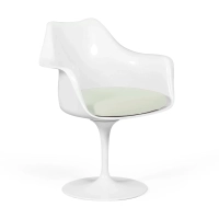 Réplique de la chaise Tulip avec accoudoirs et coussin