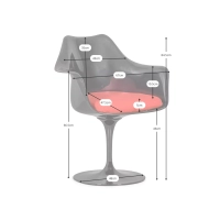 Tulip Arms Chair Replica - Designer Chairs - Mueble Design