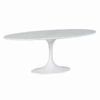 Mesa Oval Tulip 199cm Mármol Carrara | Fabricación Italiana | Diseño Saarinen