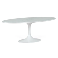 Oval Table Tulip 199cm Carrara Marble : Italian Manufacture : Saarinen Design