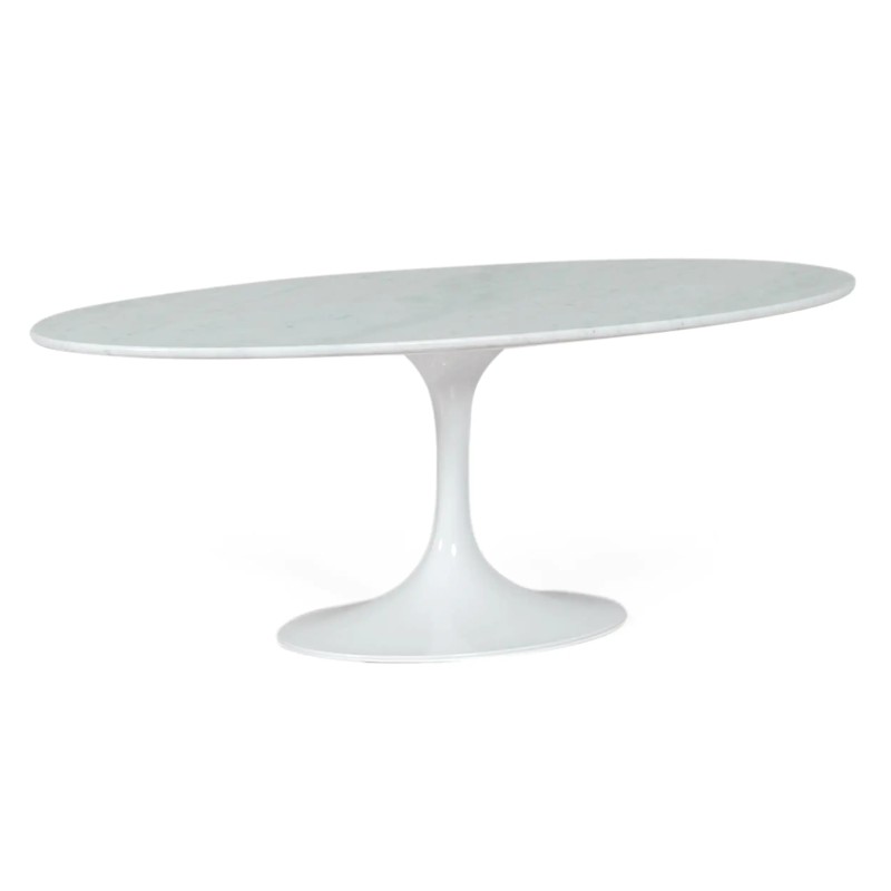 Soikea pöytä Tulip 199cm Carrara Marble | Italialainen valmistus | Saarinen Design | Saarinen Design