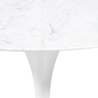 Oval Table Tulip 199cm Carrara Marble : Italian Manufacture : Saarinen Design