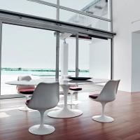 Ovaler Tisch Tulip 199cm Carrara Marmor | Italienische Herstellung | Saarinen Design