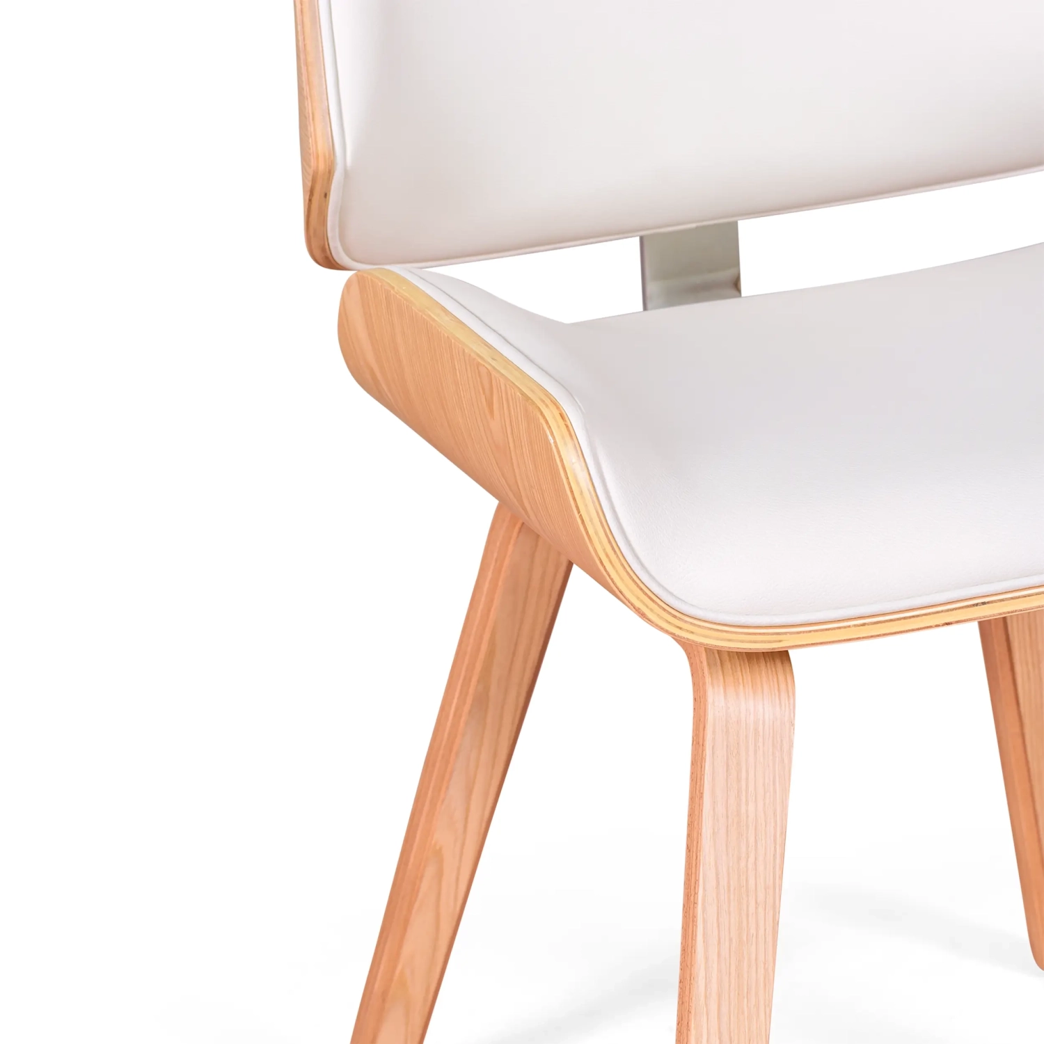 Stol i plywood av lönnträ Nordic med dyna i konstläder | Stil Skandinavien