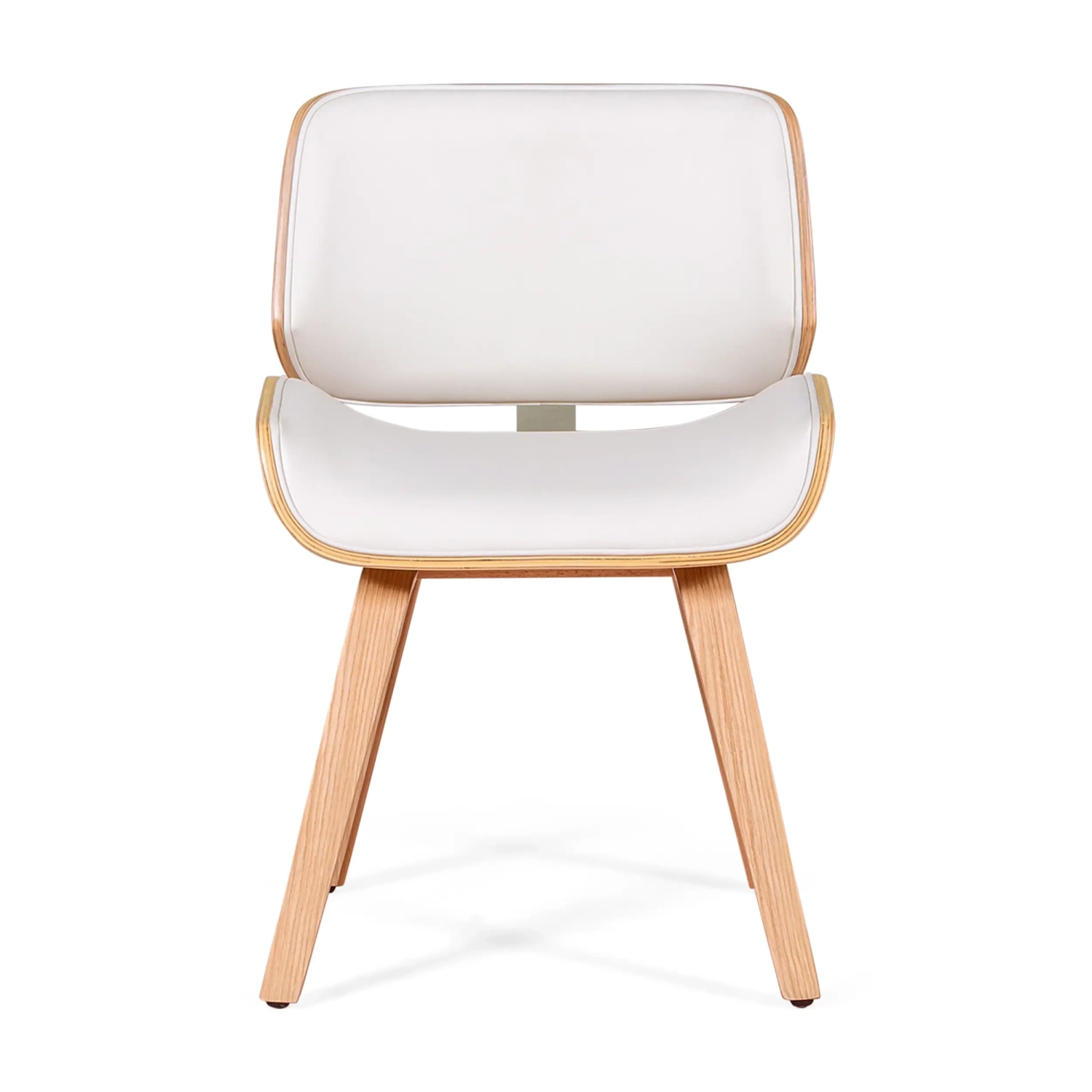 Stol i plywood av lönnträ Nordic med dyna i konstläder | Stil Skandinavien