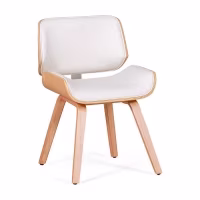 Stol i plywood av lönnträ Nordic med dyna i konstläder | Stil Skandinavien