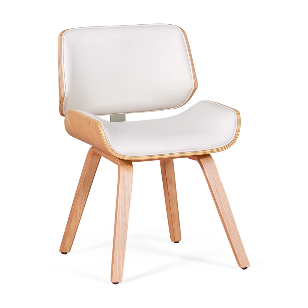 Silla Nordic Plywood en Madera de Arce con Cojín de Polipiel | Estilo Nórdico