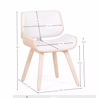 Nordic Plywood Maple Wood Chair with Leatherette Cushion | Style Scandinavian
