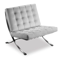 Inspiration Barcelona -tuoli ja keinonahkainen jalkatuki - MuebleDesign
