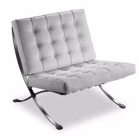 Inspiración Barcelona Chair con Reposapies en Polipiel - MuebleDesign