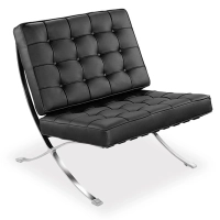 Inspiration Barcelona -tuoli ja keinonahkainen jalkatuki - MuebleDesign
