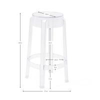 Réplica taburete Louis Ghost - Sillas de diseño | Muebledesign