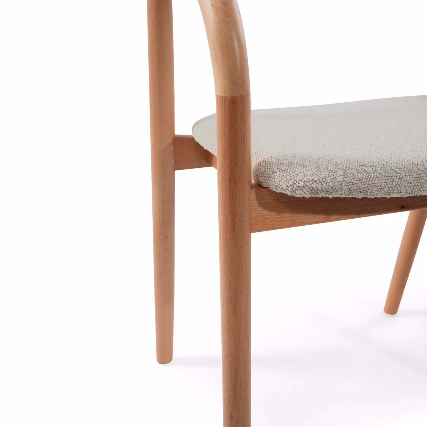 Warsow Nordic Cadeira de jantar em madeira natural | Design elegante e confortável