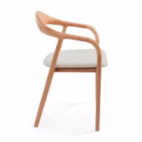 Warsow Nordic Silla de comedor de madera natural | Diseño elegante y confortable