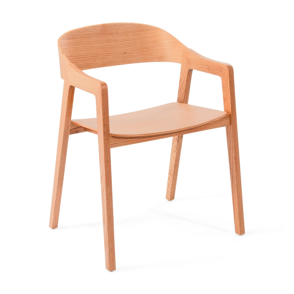 Silla Nórdica Soho de Roble con Brazos | Diseño Minimalista Escandinavo