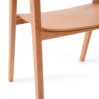 Cadeira de carvalho nórdico com braços Soho | Design minimalista escandinavo