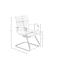 Alu S LB Office Chair Without Wheels in Leatherette - Mueble Design