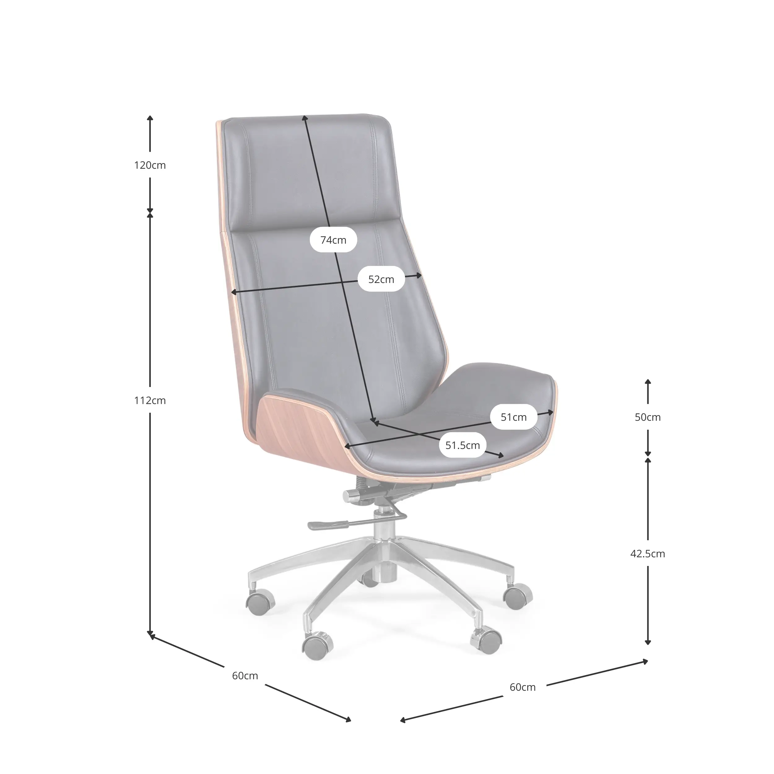 Nordic office chair - Leather office chairs - Design Furniture