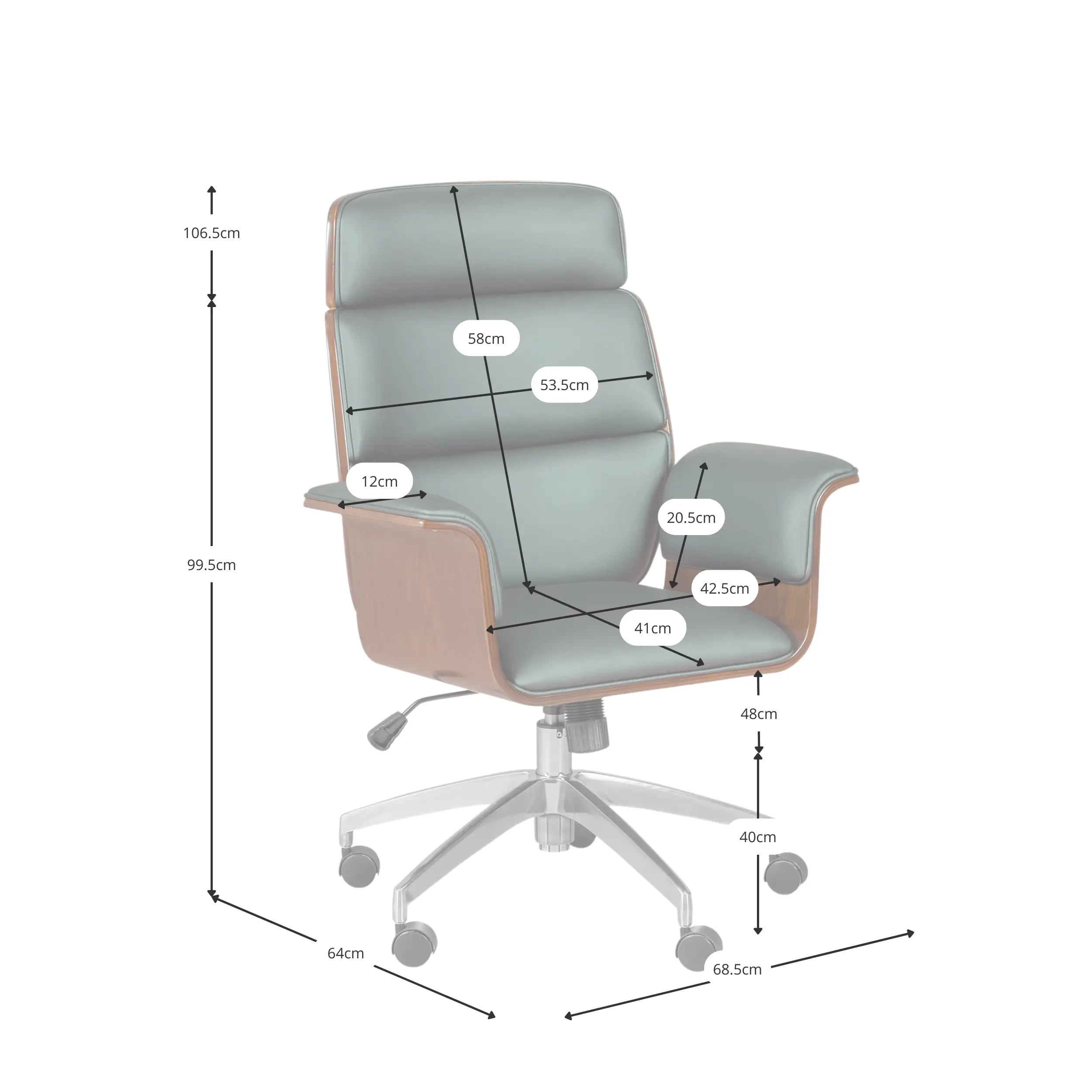 Cadeira de escritório Nordic Executive - Mueble Design