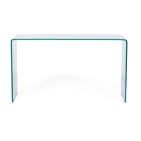 Mesa de consola Ice Console: vidro temperado transparente de 12 mm