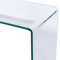Table console Ice Console : verre trempé transparent de 12 mm