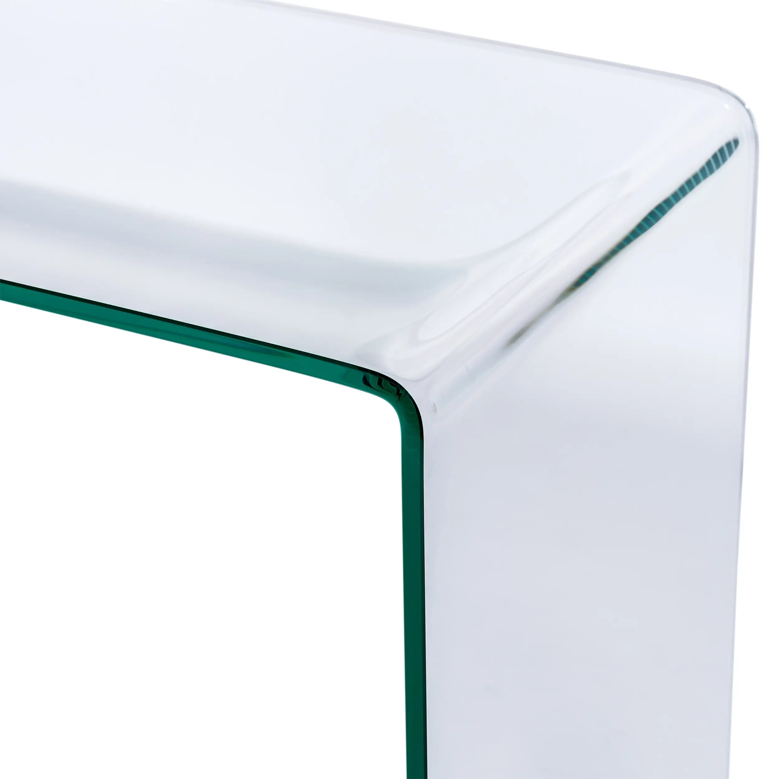 Mesa de consola Ice Console: vidro temperado transparente de 12 mm