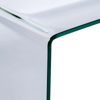 Mesa de consola Ice Console: vidro temperado transparente de 12 mm