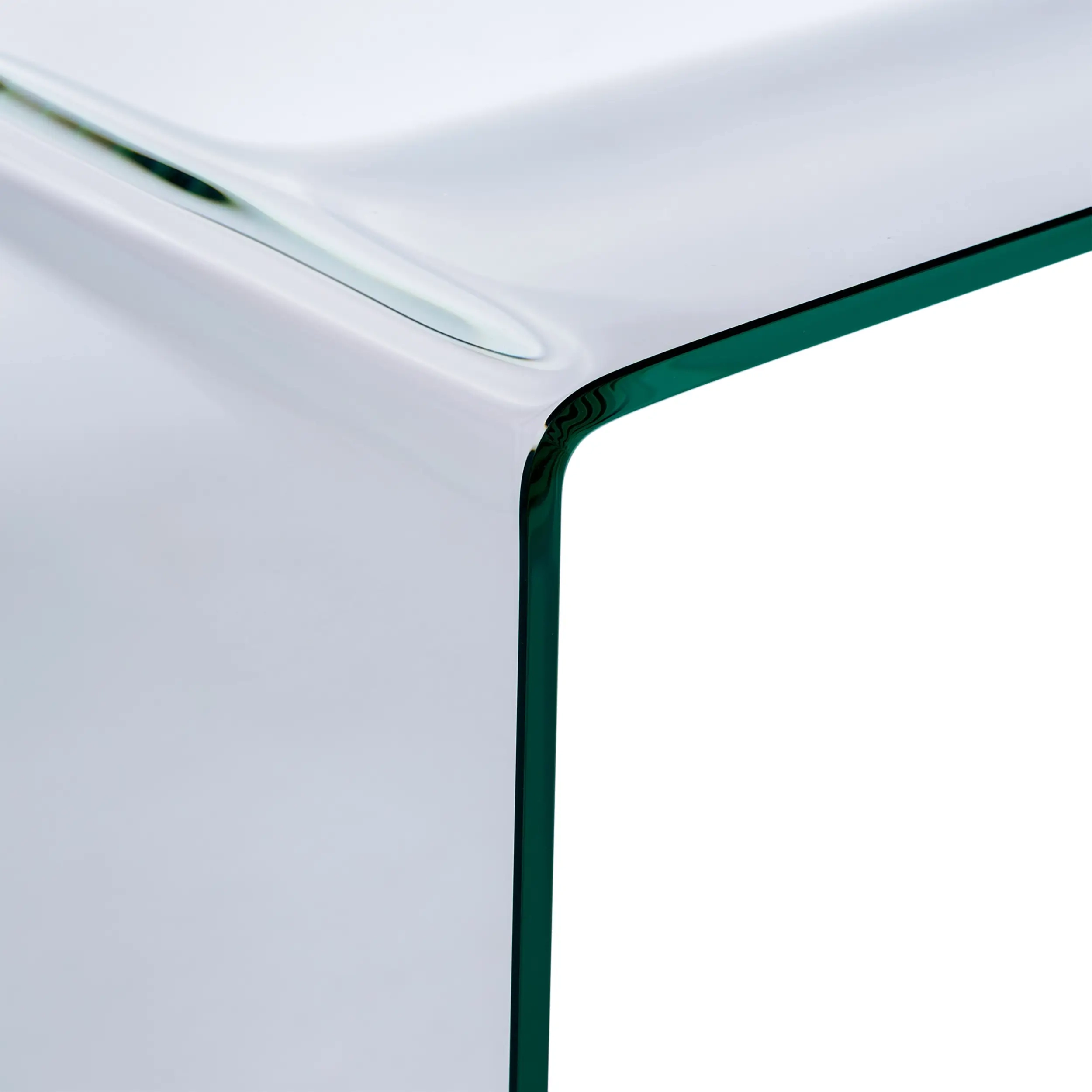 Mesa de consola Ice Console: vidro temperado transparente de 12 mm