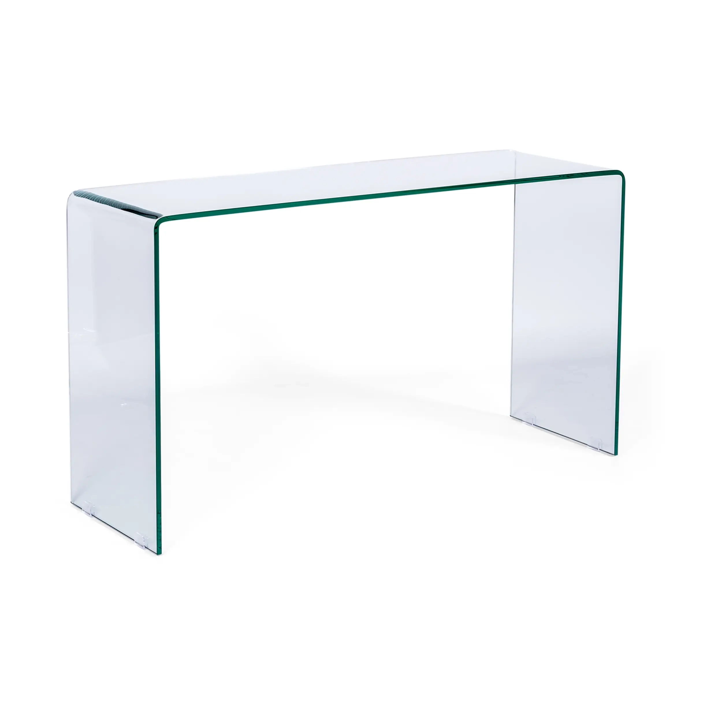 Mesa de consola Ice Console: vidro temperado transparente de 12 mm