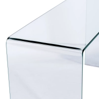 Mesa de consola Ice Console: vidro temperado transparente de 12 mm