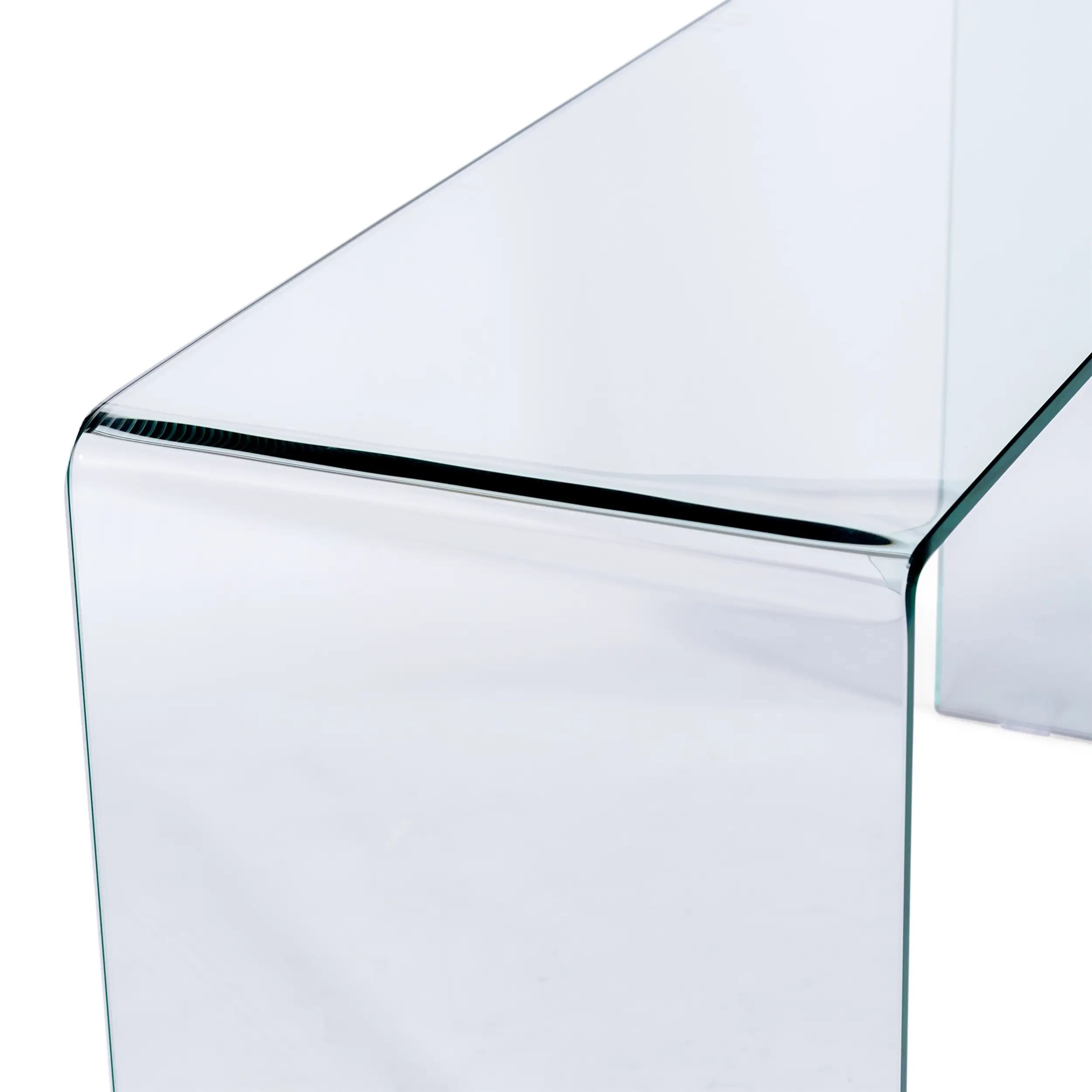 Mesa de consola Ice Console: vidro temperado transparente de 12 mm