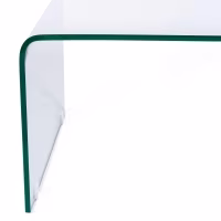Table basse Coffee Ice : verre trempé transparent de 12 mm