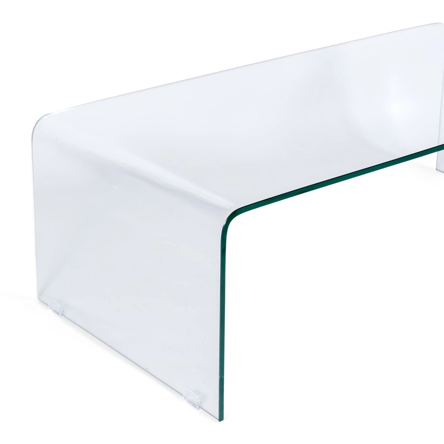 Mesa de centro «Coffee Ice»: cristal templado transparente de 12 mm