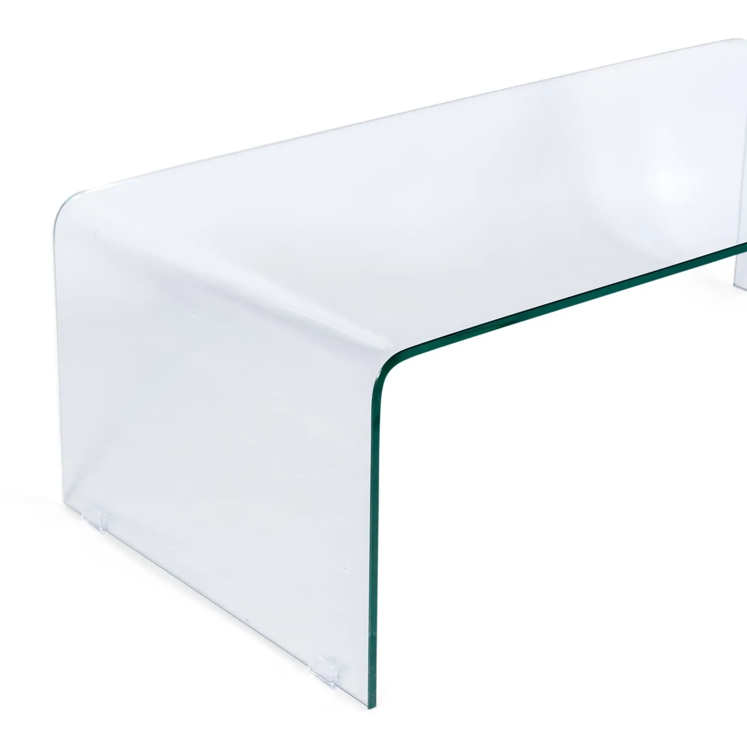 Table basse Coffee Ice : verre trempé transparent de 12 mm