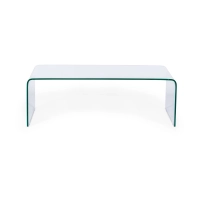 Mesa de centro «Coffee Ice»: cristal templado transparente de 12 mm