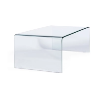 Coffee Ice Coffee Table : 12 mm transparent tempered glass