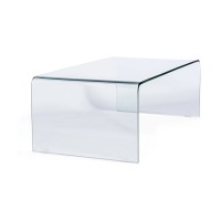 Mesa de centro «Coffee Ice»: cristal templado transparente de 12 mm