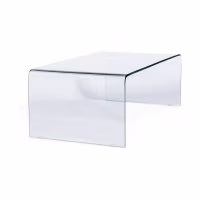 Mesa de centro Coffee Ice: vidro temperado transparente de 12 mm