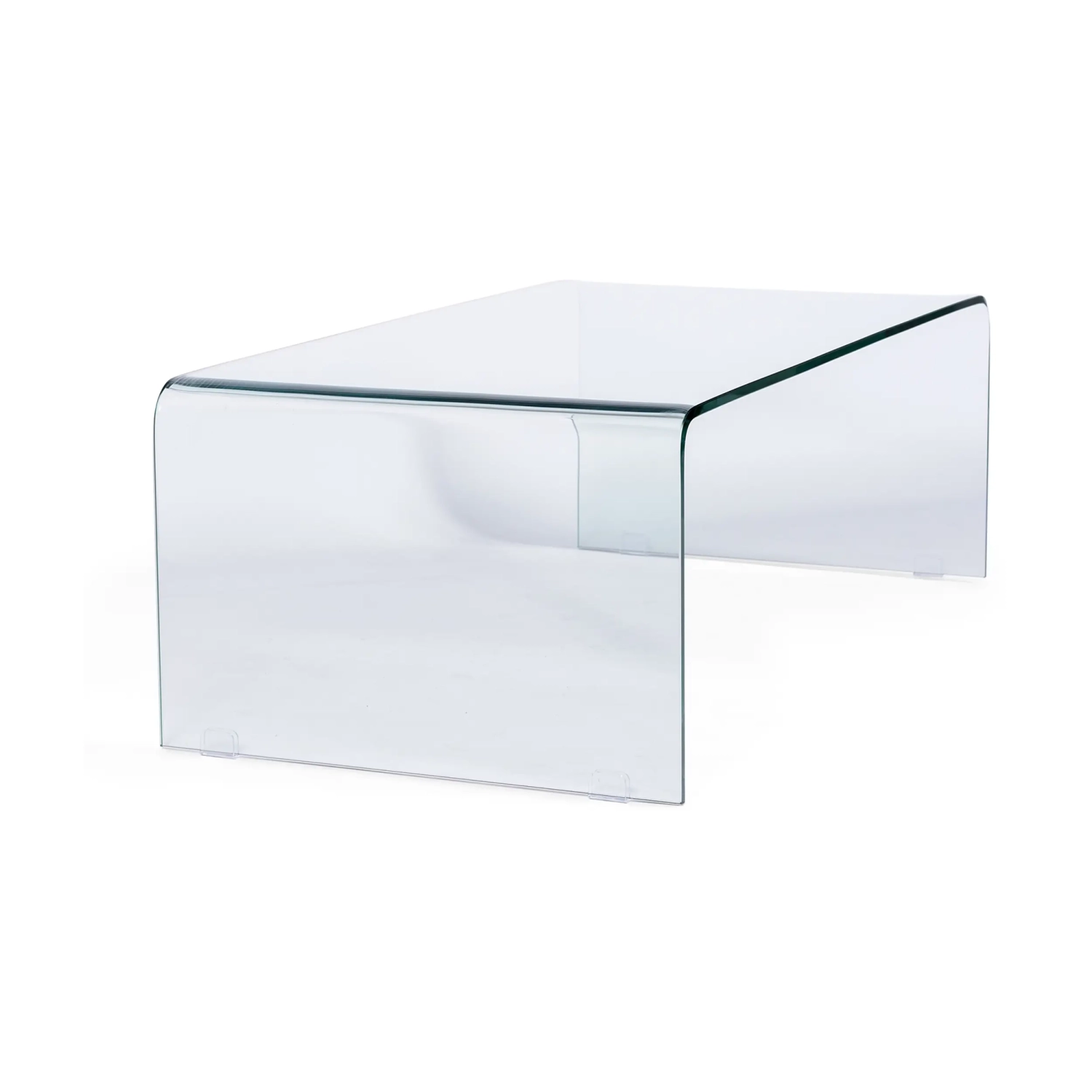 Mesa de centro «Coffee Ice»: cristal templado transparente de 12 mm