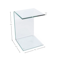Ice Side Table : Side table and coffee table in tempered glass