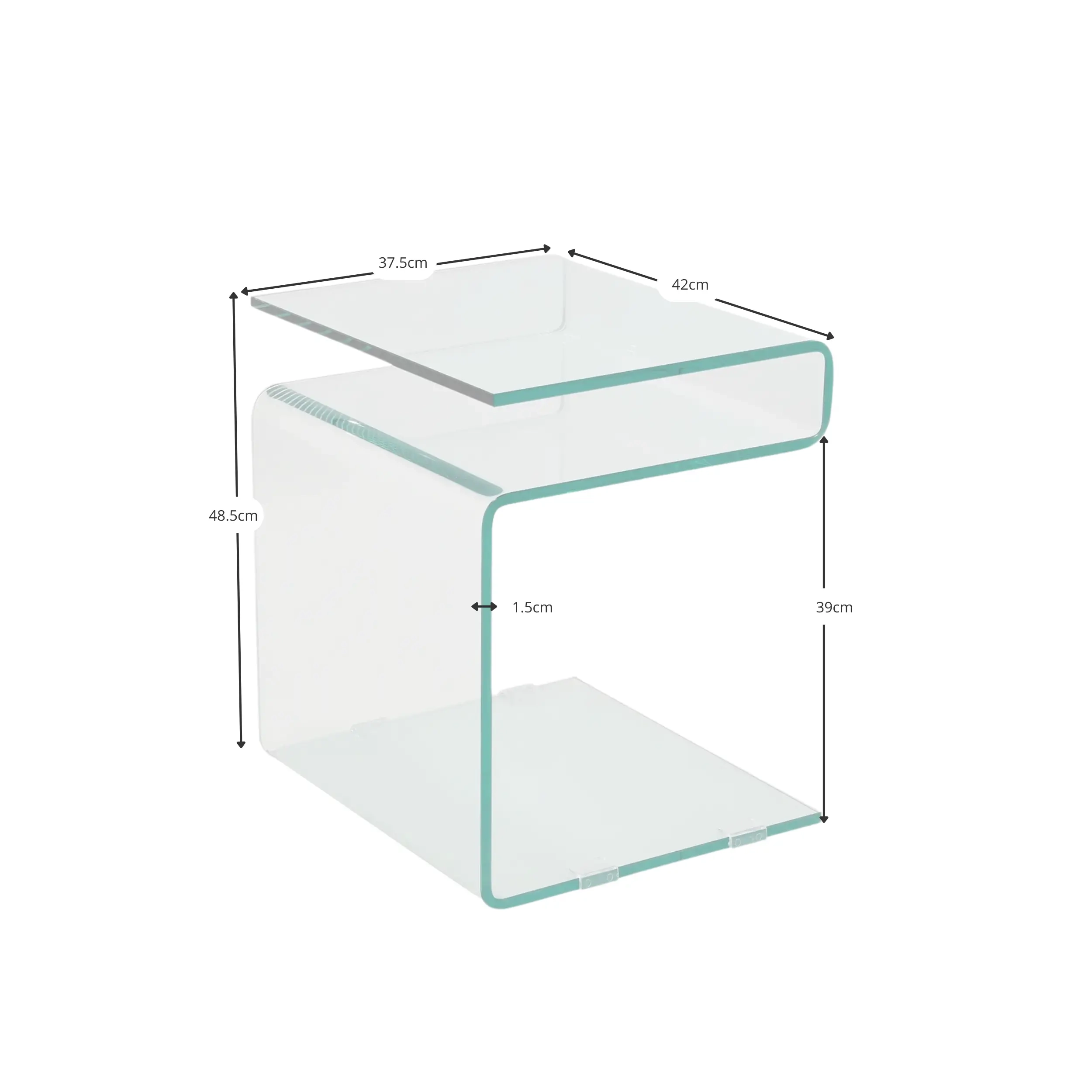 Mesa de apoio Winter | Mesa de apoio e de café em vidro temperado