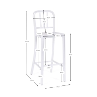 Réplica del taburete Navy Army de aluminio – Diseño industrial icónico