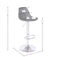 Stool adjustable Kansas : modern and ergonomic design
