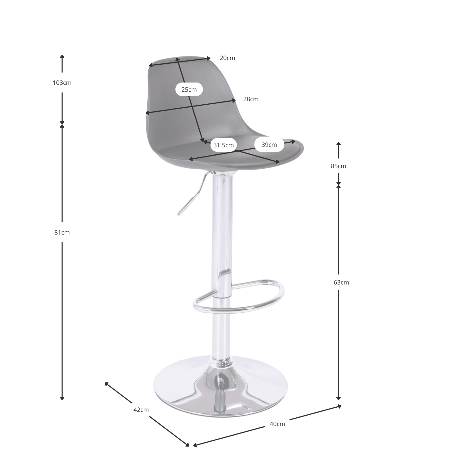 Tabouret kansas réglables | Design moderne et ergonomique