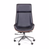 Silla de oficina nórdica - Sillas de oficina de cuero - Mobiliario de diseño