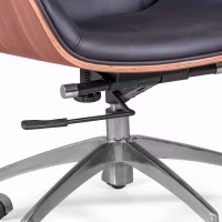 Silla de oficina nórdica - Sillas de oficina de cuero - Mobiliario de diseño